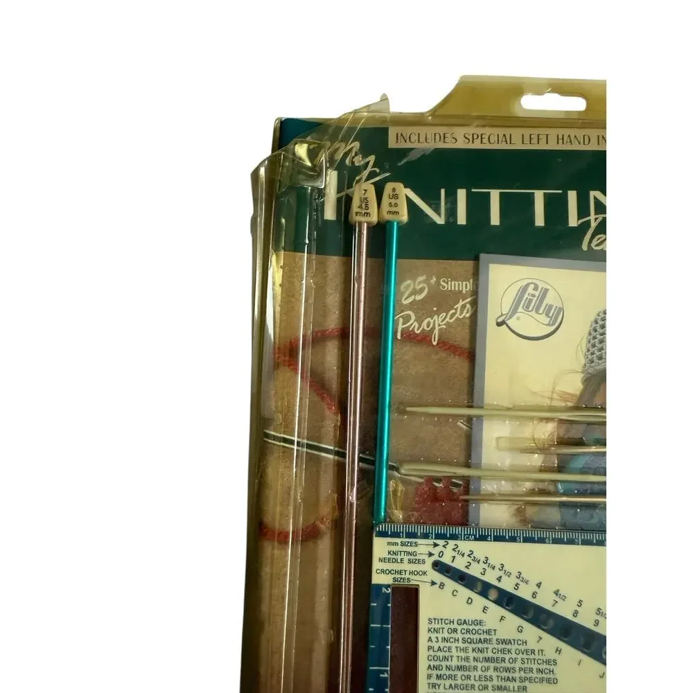 Vintage Susan Bates My Knitting Teacher Kit Open *Missing Pieces*